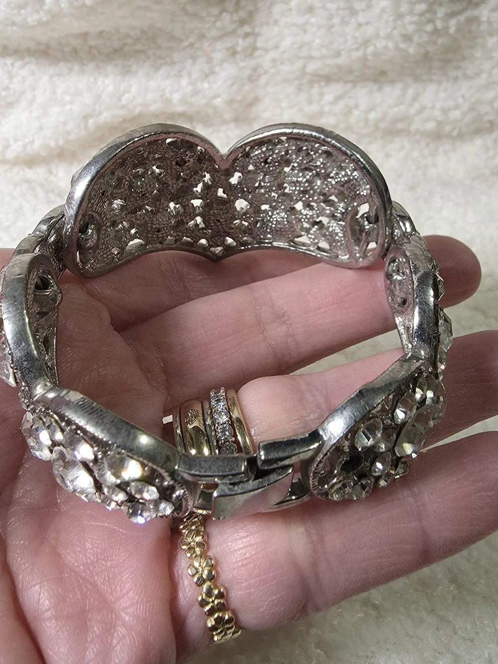 Crystal Heart Chunky Bracelet